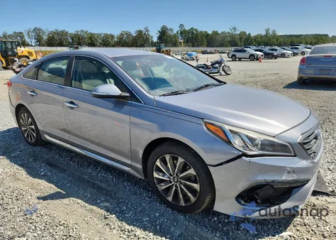 2016 Hyundai Sonata Sport z USA, uszkodzony, nr VIN 5NPE34AF2GH320196